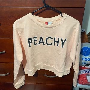 Coral peachy crop top